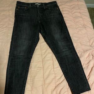 Black denim jeans